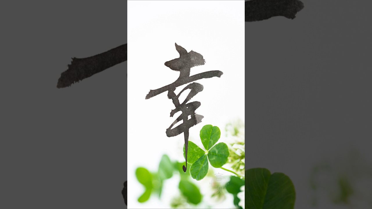 探していた幸せは、すぐ足元に|四葉のクローバーと書 The Happiness You Were Searching For Is Right at Your Feet #書道