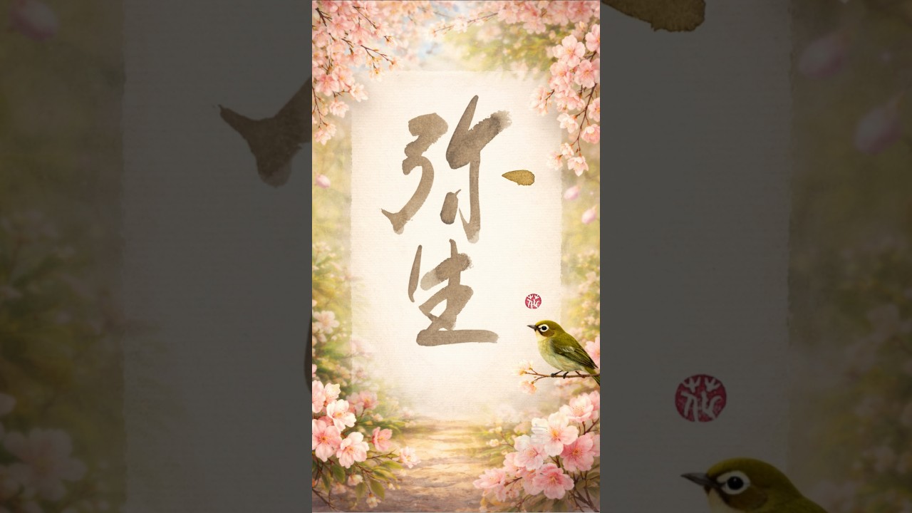 「弥生」やわらかな陽射しの中で、今日を始めよう Japanese Calligraphy “Yayoi” — Begin the Day in Soft Spring Light #書道