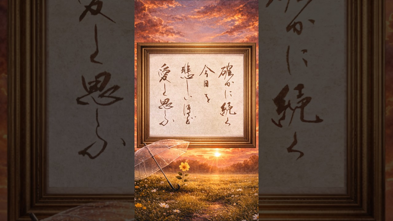 心に響く歌詞 書いてみた「確かに続く今日を悲しいほど愛おしく思う」#BUMP OF CHICKEN#calligraphy #shodo