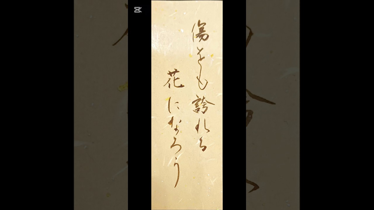 心に響く歌詞 書いてみた「傷をも誇れる花になろう」 Mrs.GREEN APPLE『アポロドロス』#書道#ミラノコルティナ五輪