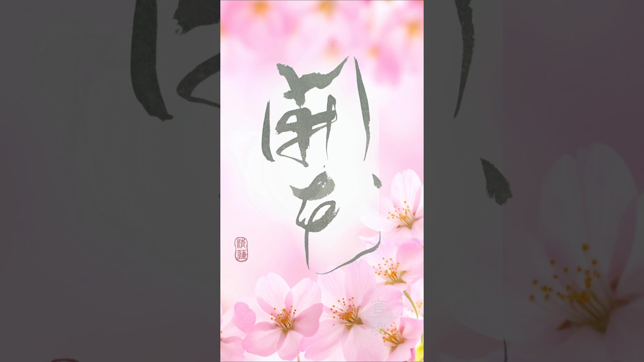 開花|やわらかく心がひらいていく春 Bloom — Let Your Heart Gently Open This Spring #書道 #japanesecalligraphy