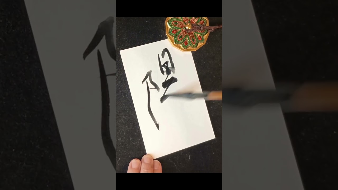 太陽の書 — 地平線の彼方へ|Japanese Calligraphy #書道#shodo#kanji#zenart #heartfulness #心に響く言葉 #shorts