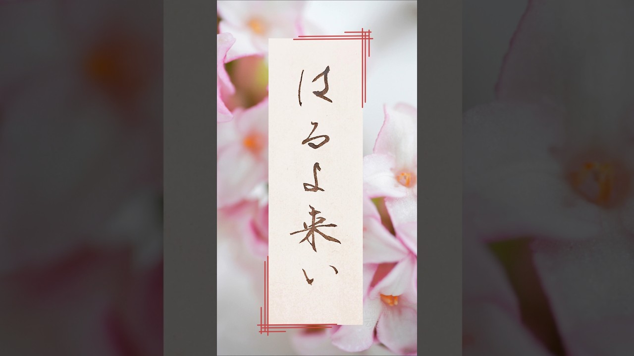 Japanese Calligraphy はるよ来い The Fragrance Came First, Bringing Spring #書道 #japaneseculture