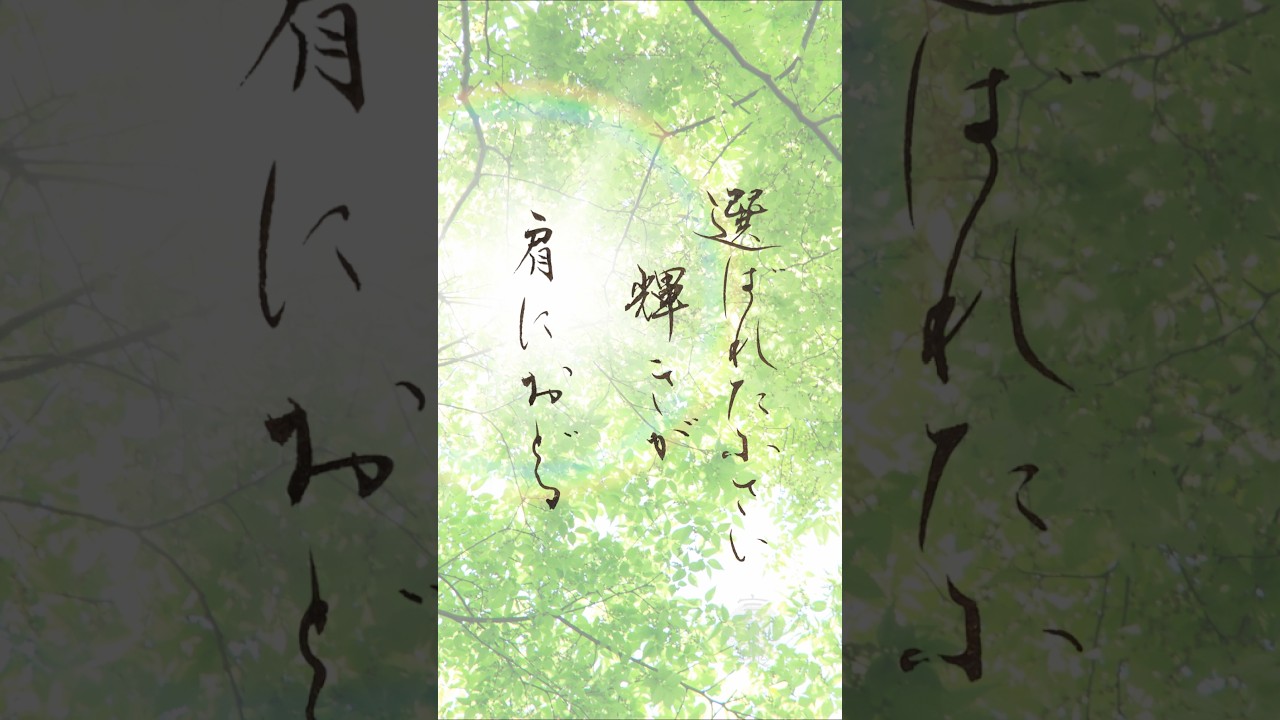 選ばれた小さい輝きが肩におどる BUMP OF CHICKEN『木漏れ日と一緒に』より|Japanese Calligraphy