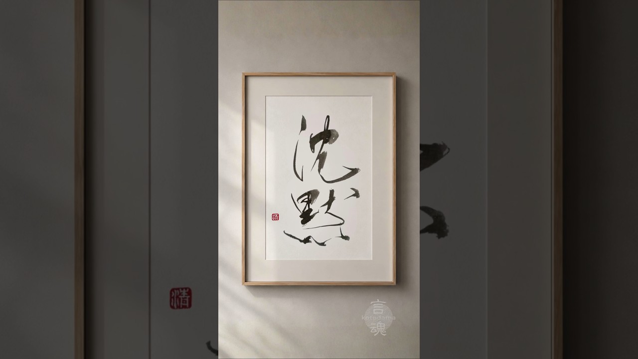 Japanese Calligraphy 沈黙ー静かに満ちていく “Silence” | Quiet Healing Art #書道 #癒し