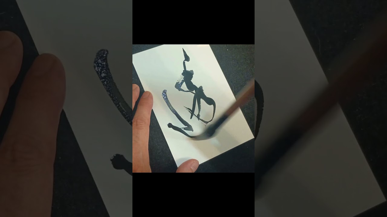 透 心に涼やかな風を|Japanese Calligraphy #書道 #shodo #kanji #zenart #heartfulness #心に響く言葉 #手嶌葵 #瑠璃色の地球 #shorts