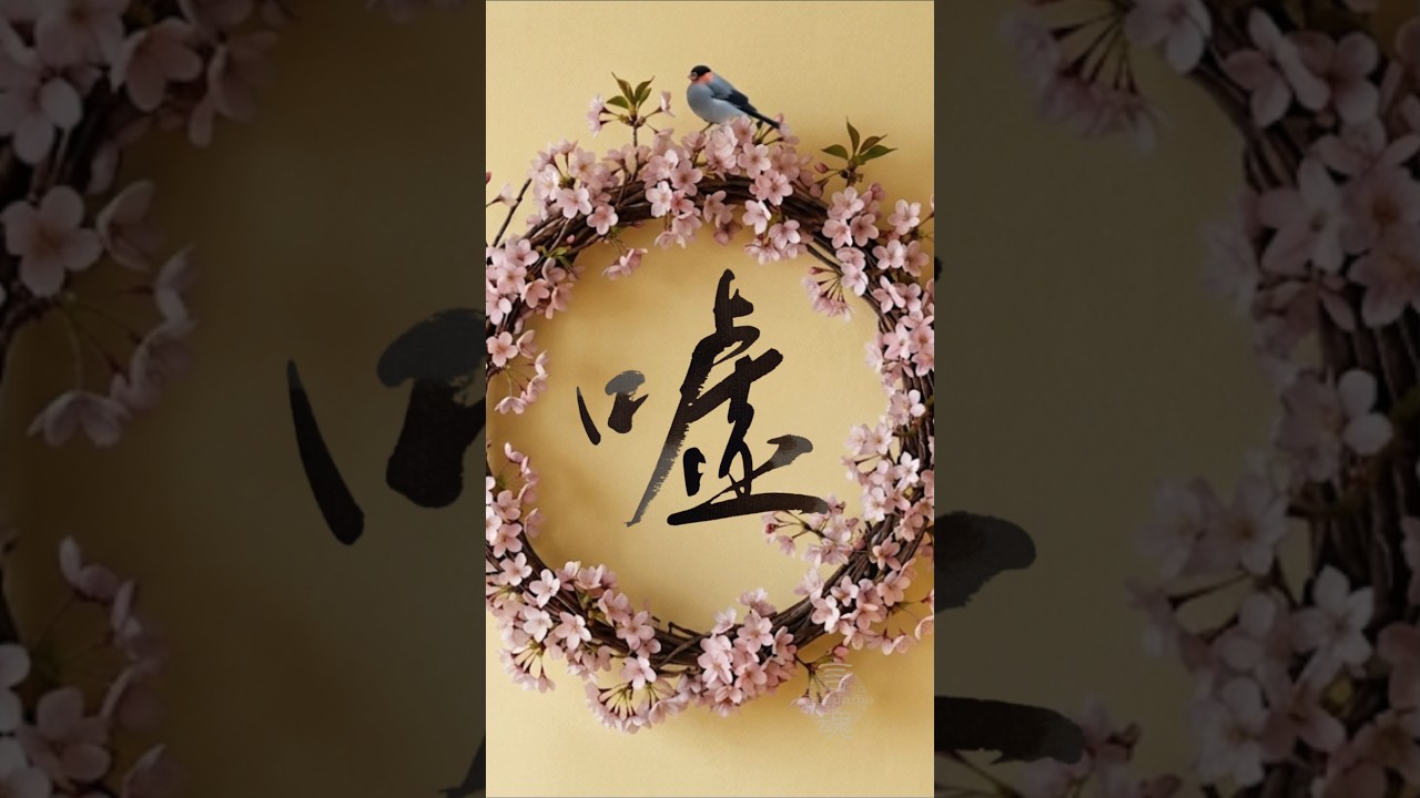 嘘 エイプリルフールによせて 幸運を招くうそ? #書道 #japanesecalligraphy