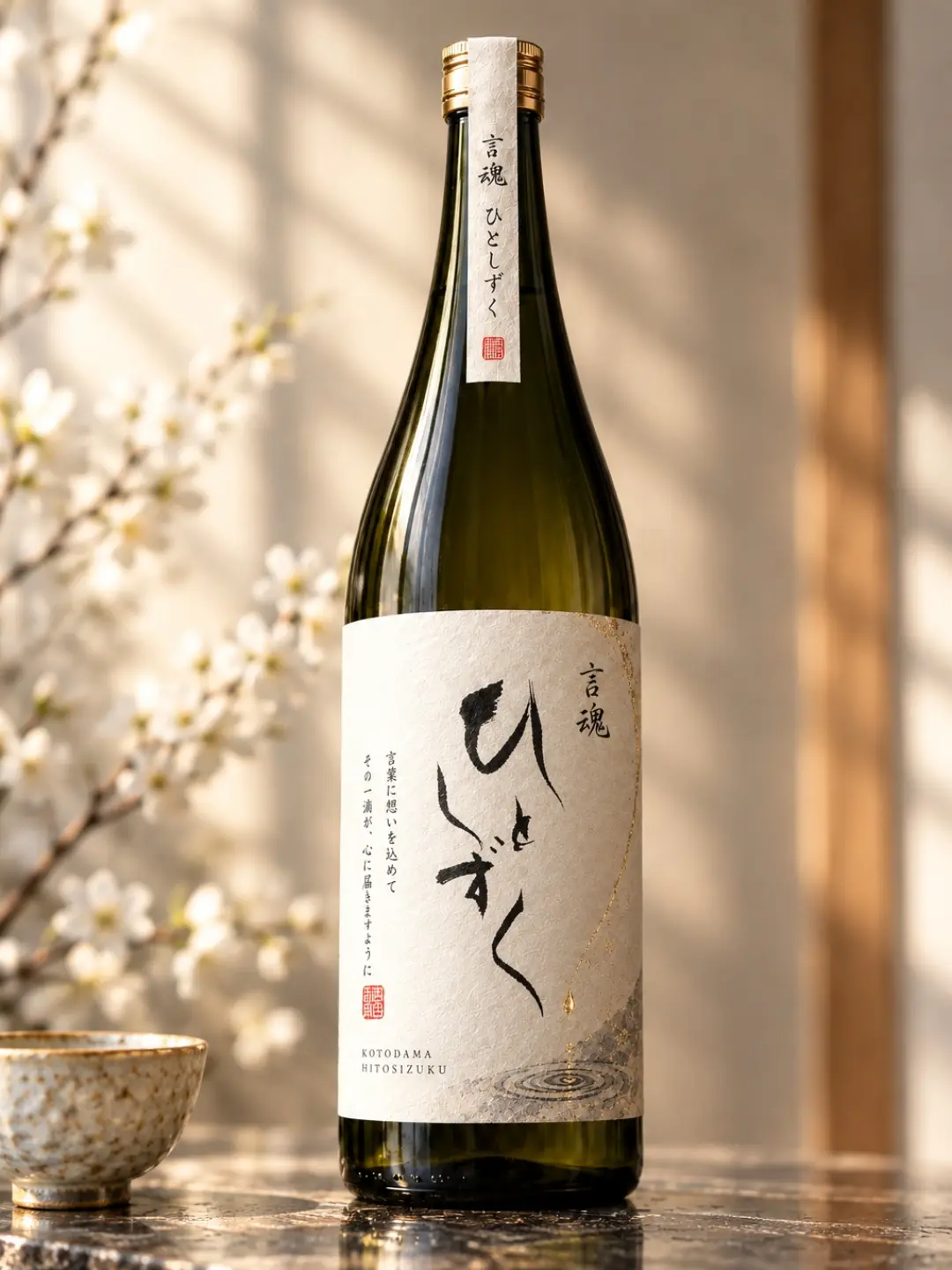 A Sake Label from KOTODAMA — “KOTODAMA HITOSIZUKU”