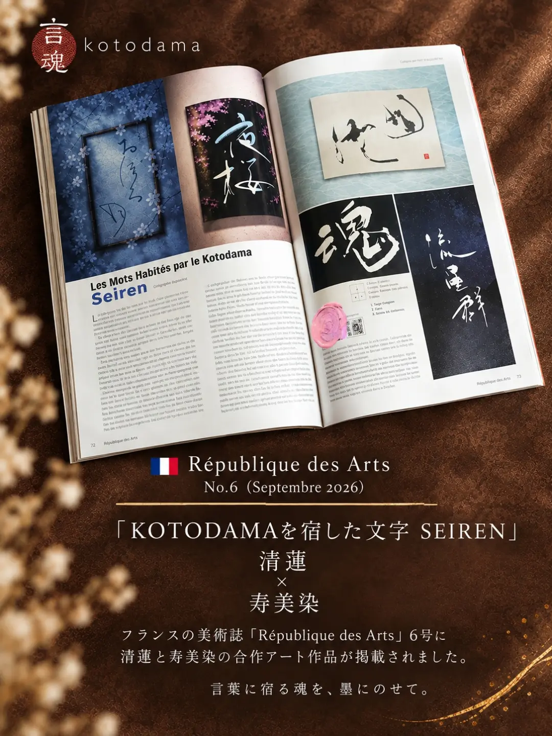 Published in the French Art Magazine “République des Arts” — A Wonderful Connection